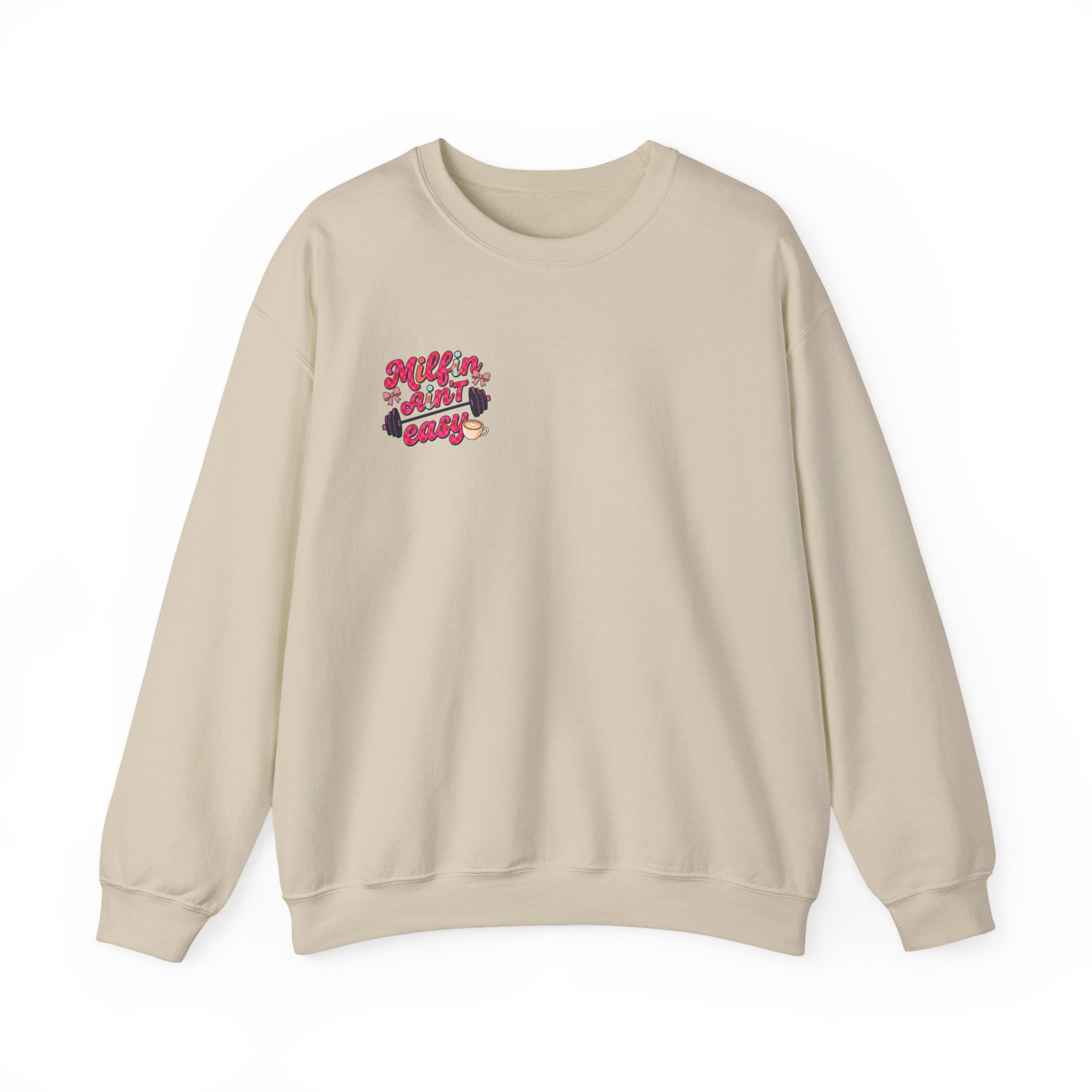 Milfin Ain't Easy Sweatshirt — Funny Mom Fitness Crewneck