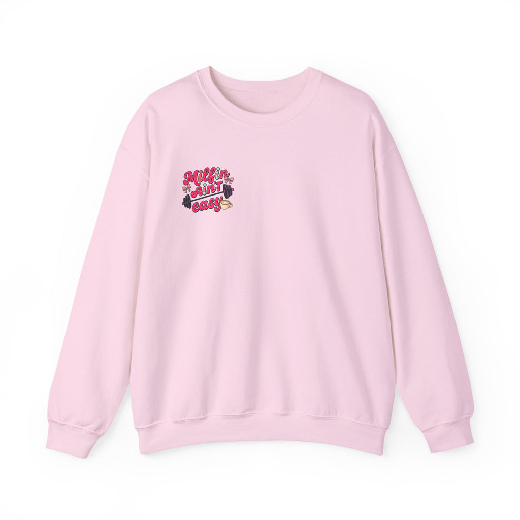 Milfin Ain't Easy Sweatshirt — Funny Mom Fitness Crewneck
